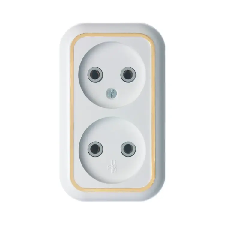 Двухместная розетка Кунцево-Электро ВАЛЕНТИНА РА10-382 5417