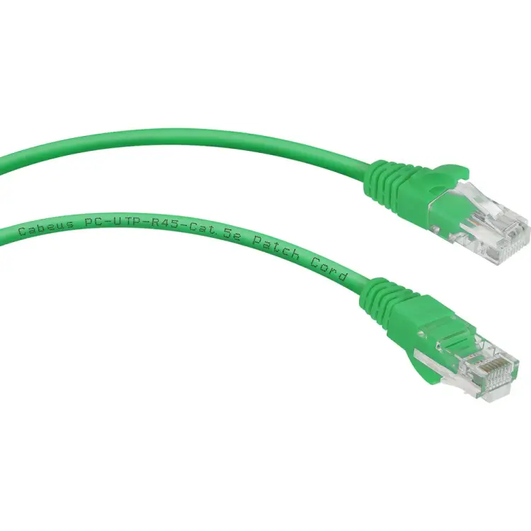 Неэкранированный патч-корд Cabeus PC-UTP-RJ45-Cat.5e-0.15m-GN Неэкранированный патч-корд Cabeus PC-UTP-RJ45-Cat.5e-0.15m-GN