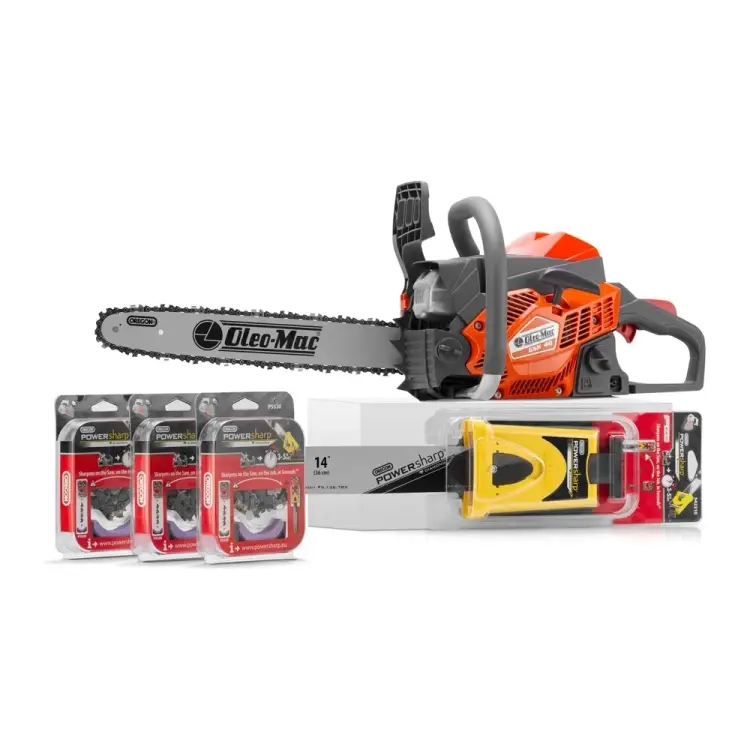 Бензопила Oleo-Mac GSH 40 16", 3/8, 1.3 мм + комплект PowerSharp шина 14” 5033-9001E1PS14/2