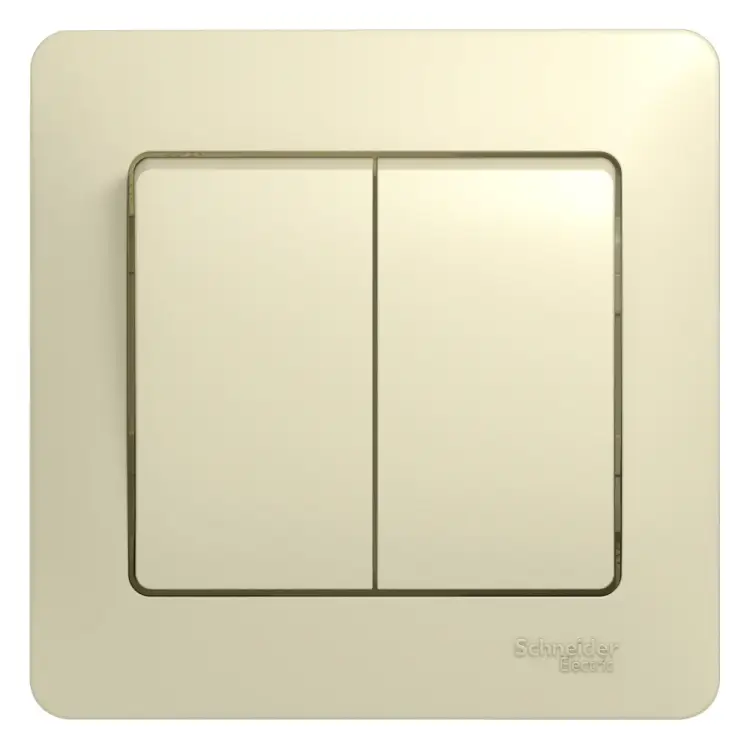 Двухклавишный выключатель Systeme Electric Glossa GSL000252