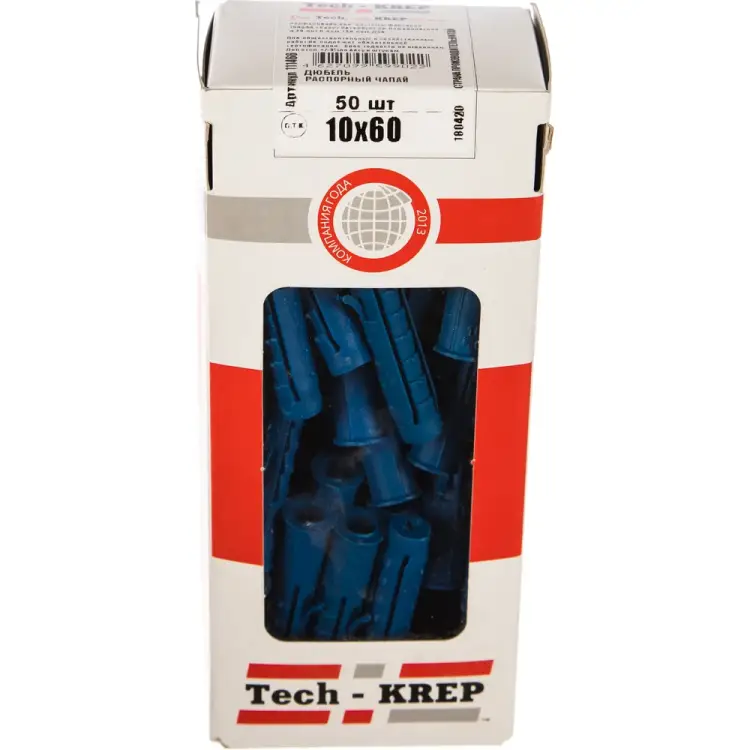 Распорный дюбель Tech-Krep Чапай 10х60 50 шт. 111466 Распорный дюбель Tech-Krep Чапай 10х60 50 шт. 111466