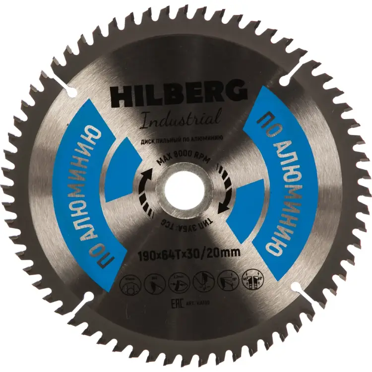 Пильный диск по алюминию Hilberg Hilberg Industrial HA190 Пильный диск по алюминию Hilberg Hilberg Industrial HA190