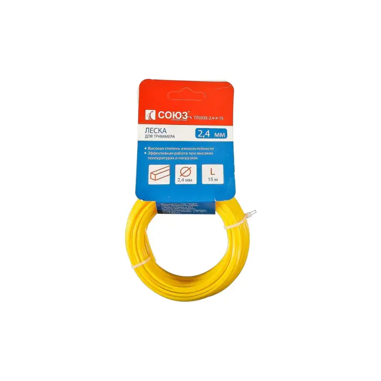 Леска для триммера Союз ТЛ3535-2.4-4-15