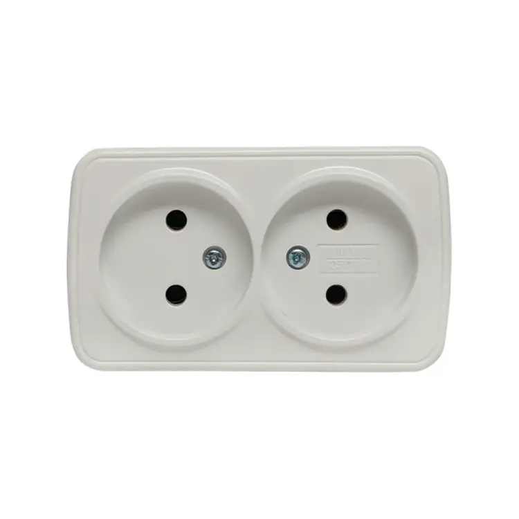 Двухместная розетка EKF Минск Basic EGR10-102-10