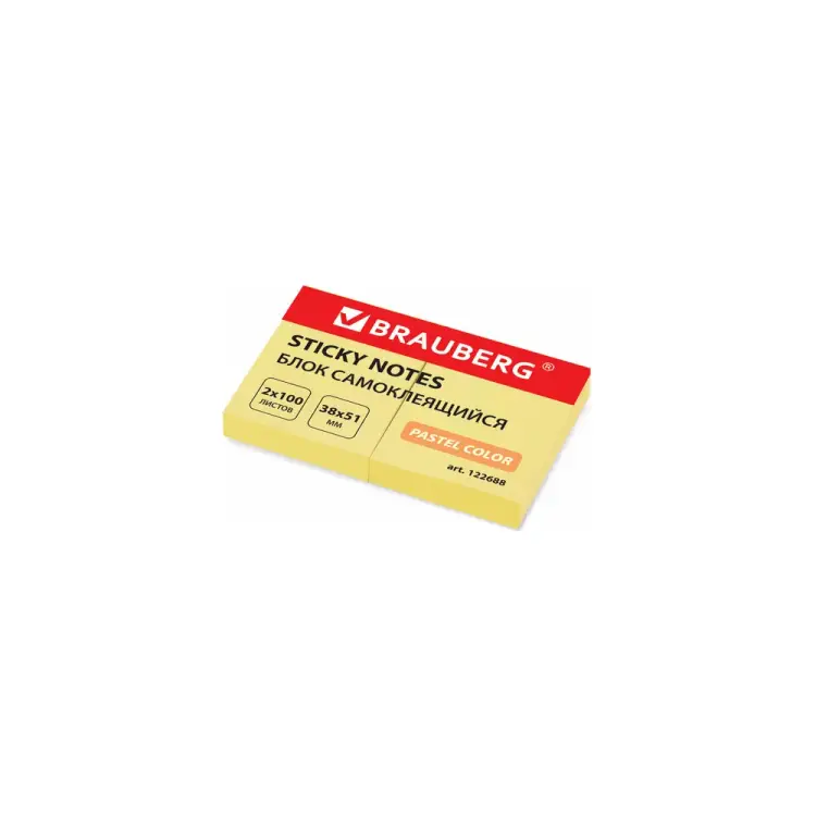 Блок самоклеящийся (стикеры) BRAUBERG 122688