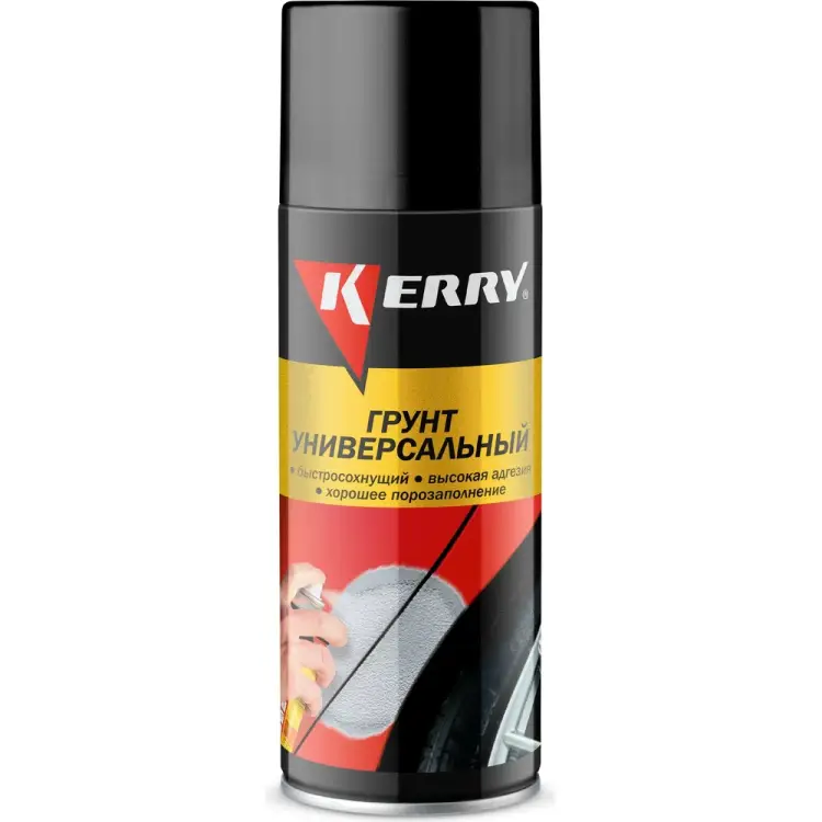 Автомобильный грунт KERRY черный аэрозоль, 520 мл KR-925-3