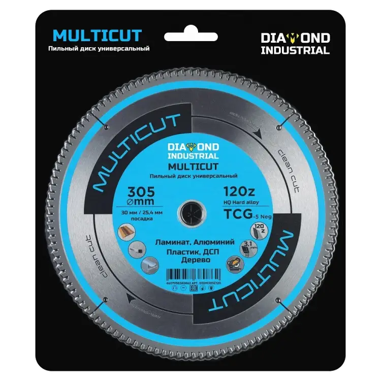 Пильный диск по мультиматериалам Diamond Industrial DIDM305Z120 Пильный диск по мультиматериалам Diamond Industrial DIDM305Z120