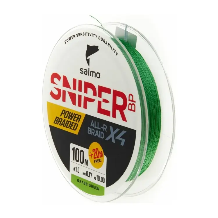 Плетеная леска Salmo Sniper BP ALL R BRAID х4 Grass Green 120/017 4931-017