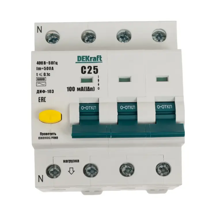 Дифференциальный автомат DEKraft АВДТ ДИФ-103 16218DEK