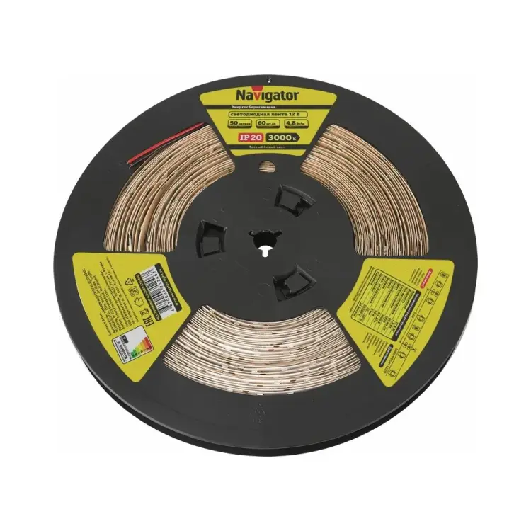 Светодиодная лента Navigator 71 246 NLS-3528WW60-4.8-IP20-12V-R50 71246