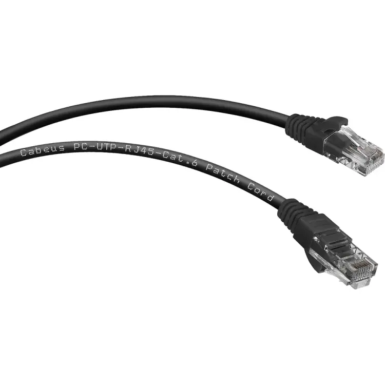 Неэкранированный патч-корд Cabeus PC-UTP-RJ45-Cat.6-5m-BK-LSZH Неэкранированный патч-корд Cabeus PC-UTP-RJ45-Cat.6-5m-BK-LSZH