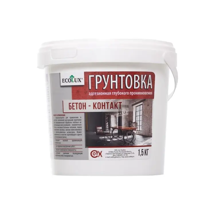 Грунтовка Ecolux Бетон-Контакт 4607133681791