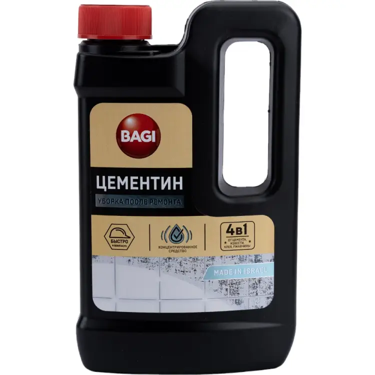Концентрированное средство для удаления остатков цемента и других строительных смесей Bagi Цементин Уборка после ремонта 1015024142