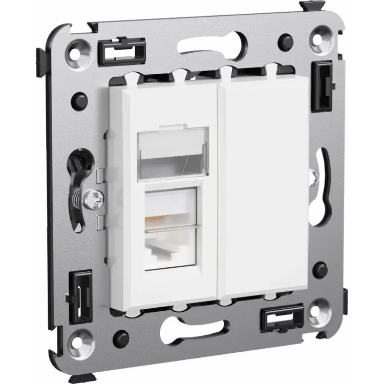 Одинарная телефонная розетка в стену DKC Avanti 4400313