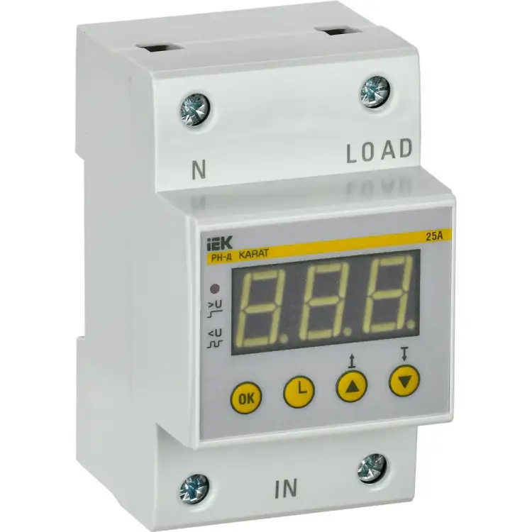Однофазное реле напряжения IEK рн-д IVR31-1-25