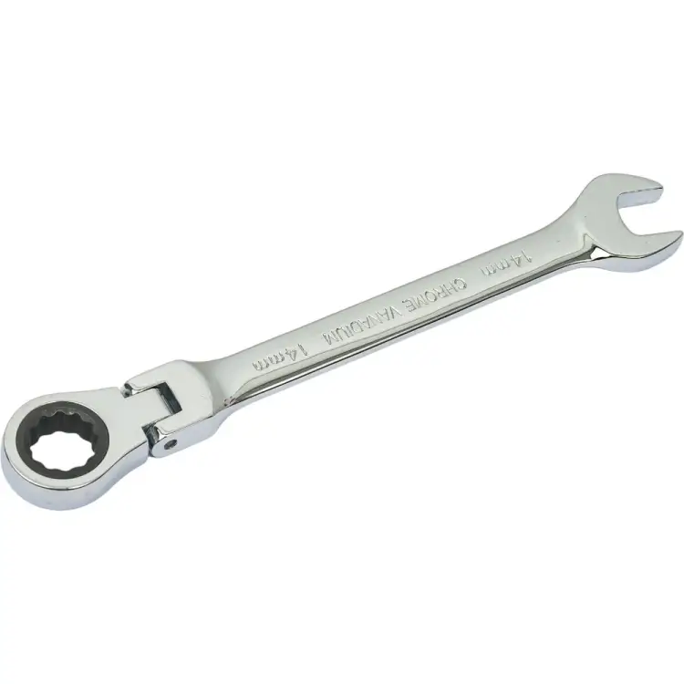 Трещоточный шарнирный комбинированный ключ Эврика ER-61014H