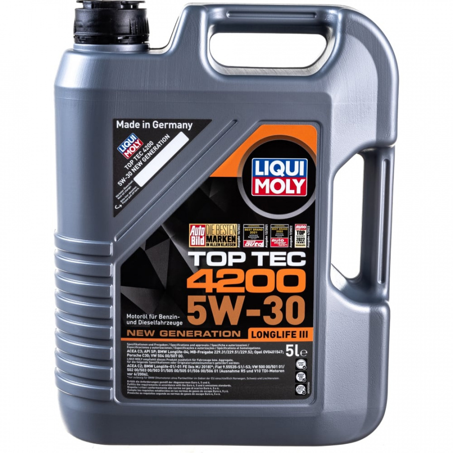 Синтетическое моторное масло LIQUI MOLY Top Tec 4200 5W-30 A3/B4/C3