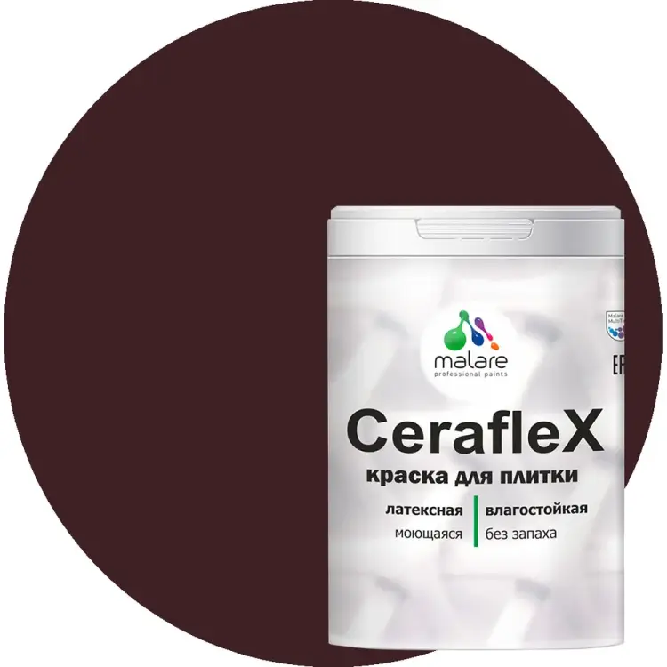 Латексная краска для кафельной и керамической плитки MALARE Ceraflex 2036748013963 Латексная краска для кафельной и керамической плитки MALARE Ceraflex 2036748013963