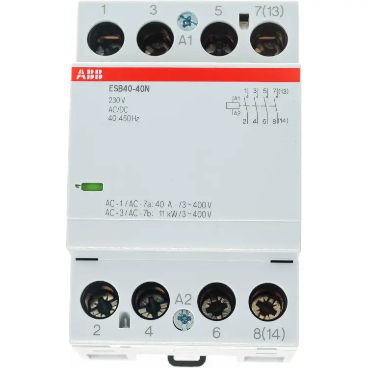 Модульный контактор ABB 40А АС-1, 4НО, катушка 230В AC/DC 1SAE341111R0640