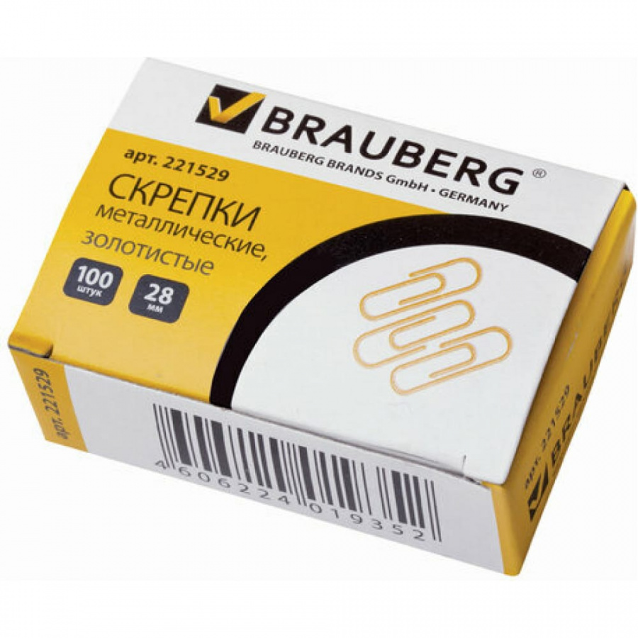 Скрепки BRAUBERG 221529