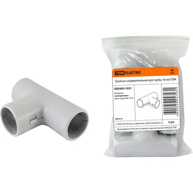 Соединительный тройник для трубы TDM ELECTRIC SQ0405-1021
