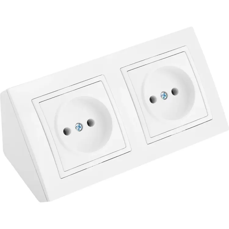 Двухместная розетка угловая BYLECTRICA УЮТ РА16-771