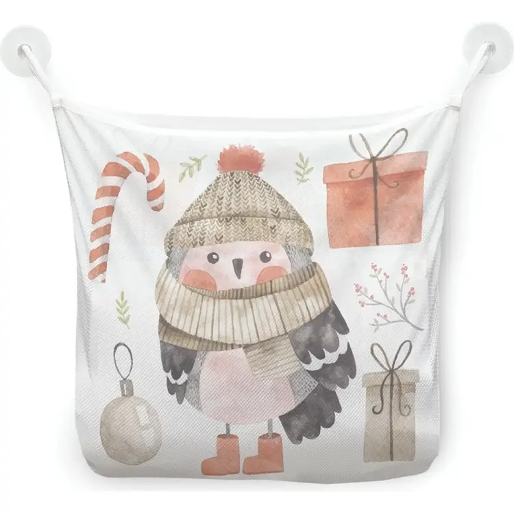 Настенная сетка-органайзер для ванной для игрушек JOYARTY Рождественская сова tgb_380852