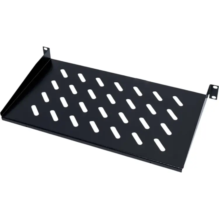 Полка переднего крепления NTSS глубина 250мм, крепление 19 1U, черный RAL 9005 NTSS-FF-250-BL