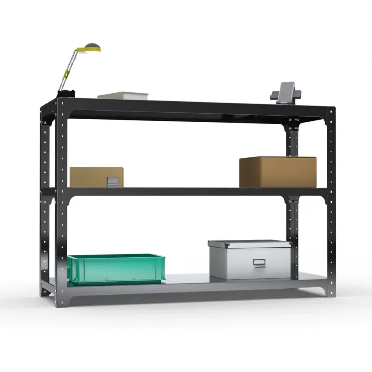 Стол-верстак ООО Металекс KIT 950х1000х400 мм, две полки, черный 205423