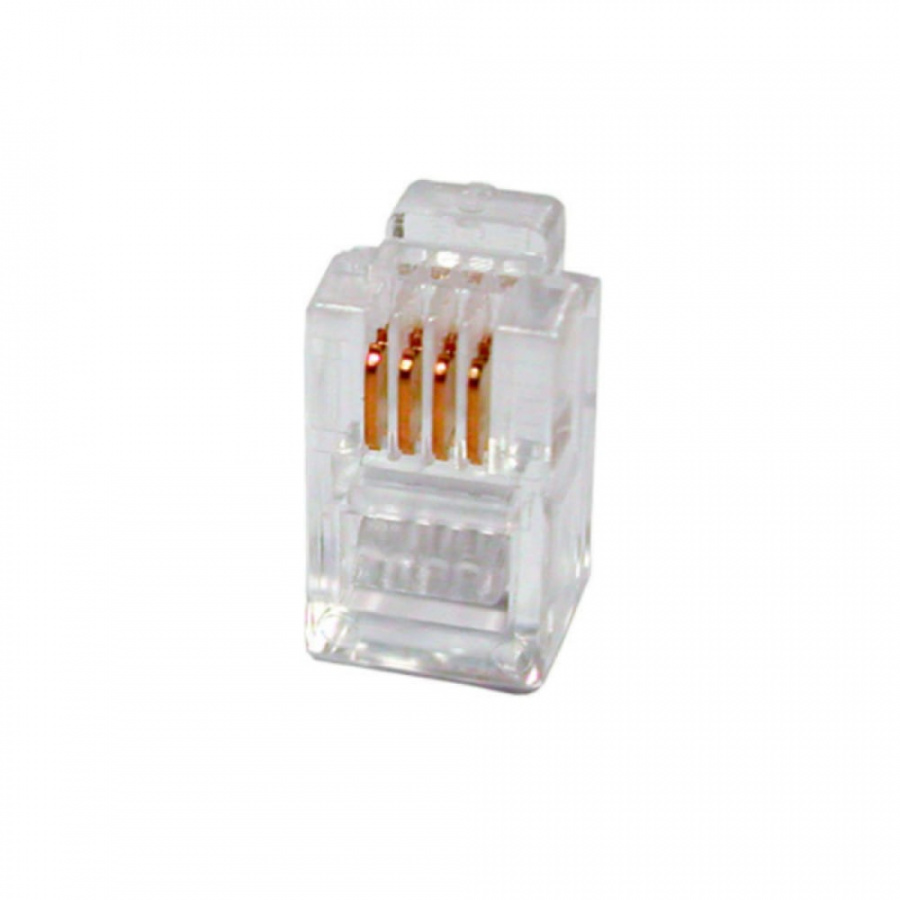 Телефонный разъем для телефонной трубки Hyperline PLUG-4P4C-P-C2-100