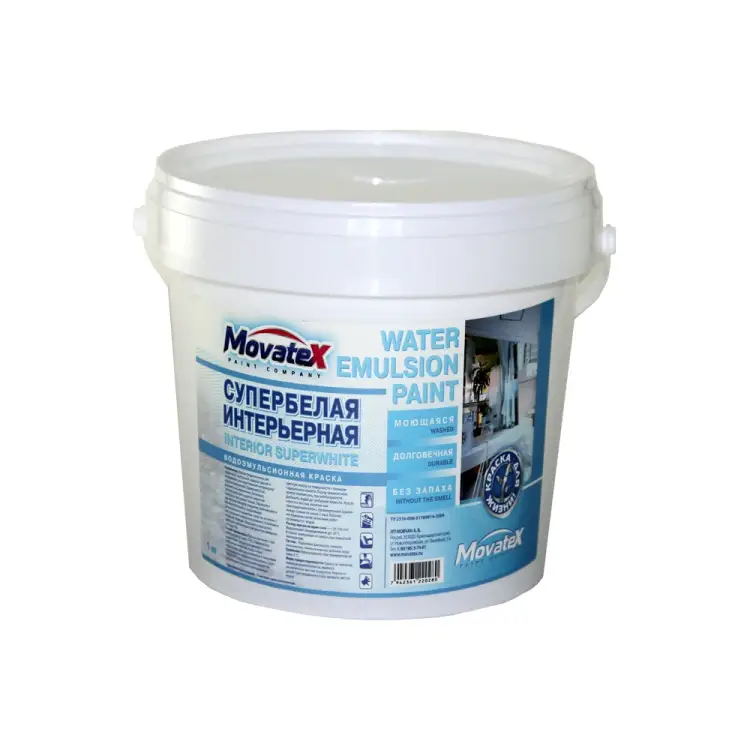Интерьерная моющаяся водоэмульсионная краска Movatex Т02326 Интерьерная моющаяся водоэмульсионная краска Movatex Т02326