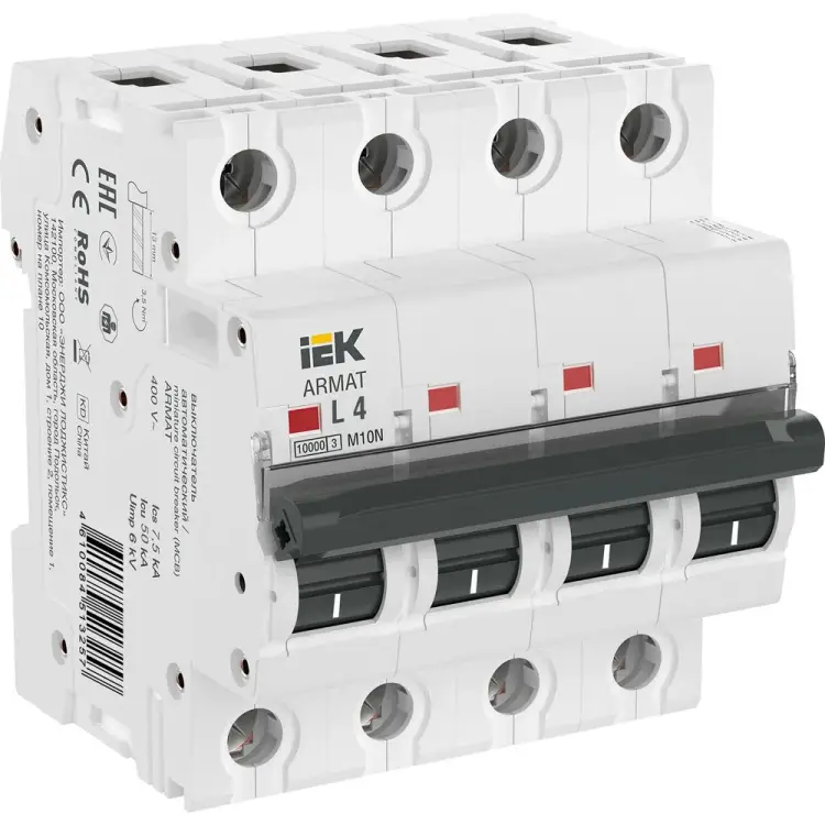 Автоматический выключатель IEK armat m10n AR-M10N-4-L004