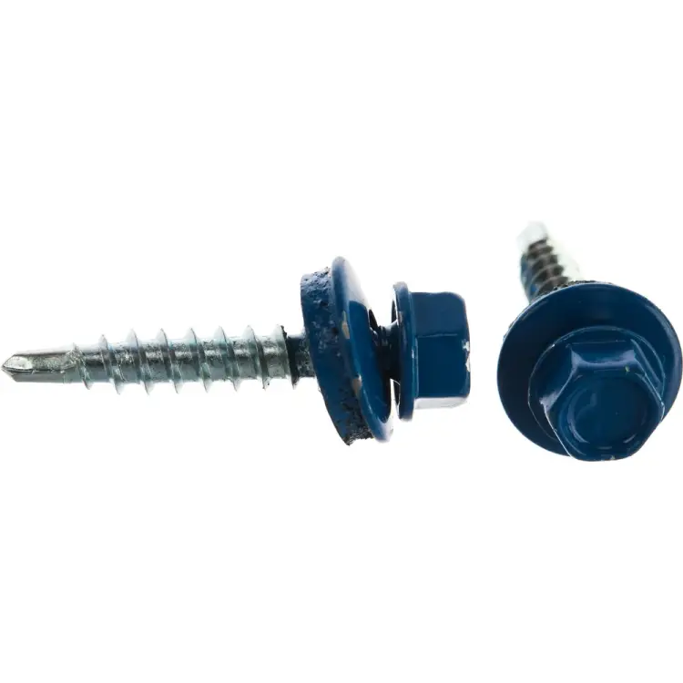 Кровельный саморез качественный крепеж 4,8/29 RAL5005200 синий (200 шт.) 1000707