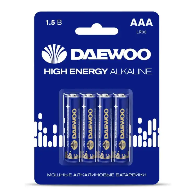 Алкалиновая батарейка DAEWOO HIGH ENERGY Alkaline 2021 5030381