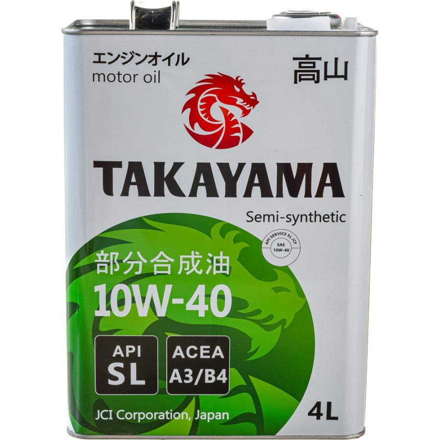 Моторное масло TAKAYAMA SAE 10W-40, API SL, ACEA A3/B4