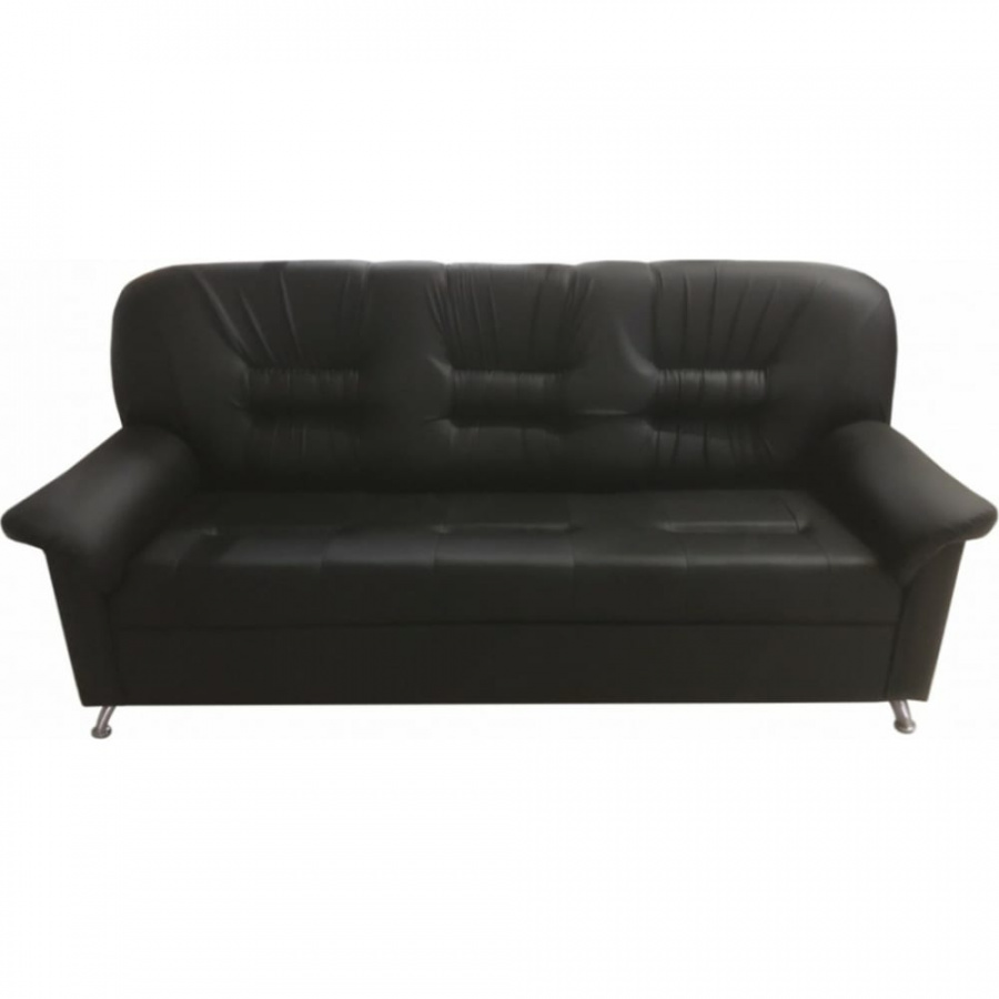 Трехместный диван Мягкий Офис с механизмом черный