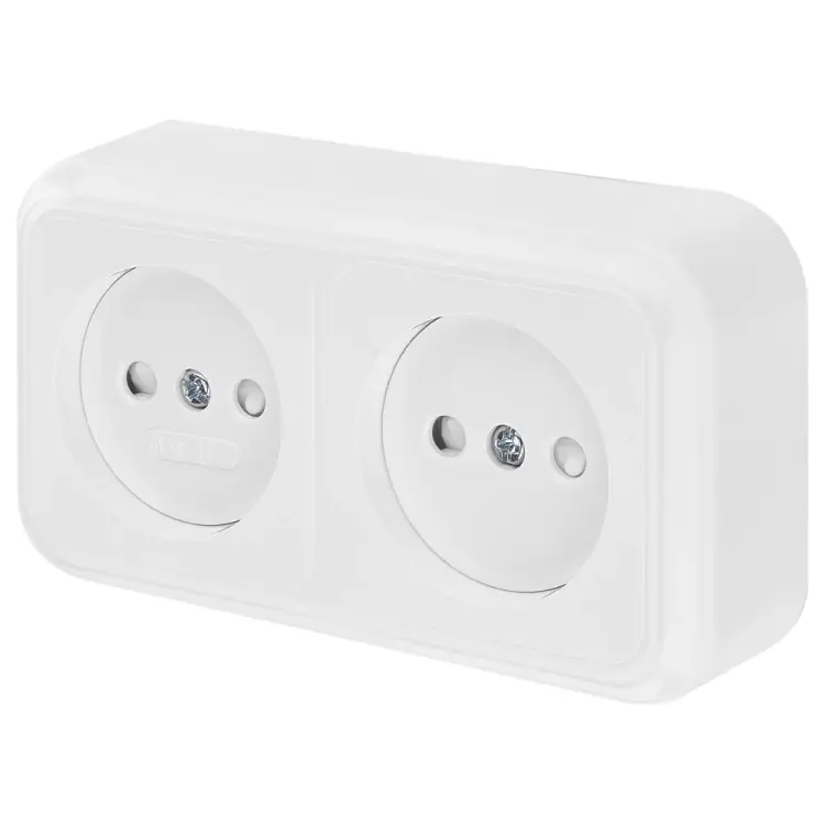 Двухместная розетка BYLECTRICA ПРАЛЕСКА РА16-273