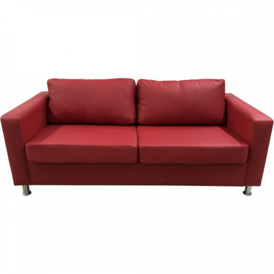 Трехместный диван Мягкий Офис с механизмом красный
