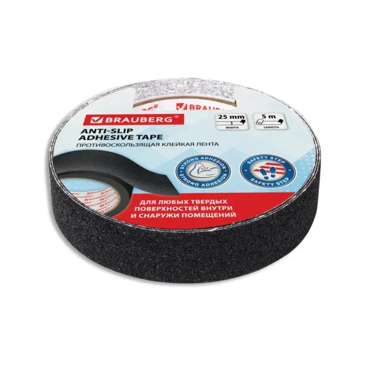 Зернистая противоскользящая клейкая лента BRAUBERG 606772 Зернистая противоскользящая клейкая лента BRAUBERG 606772