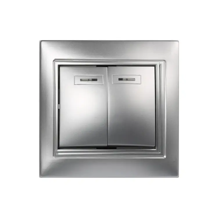 Двухклавишный выключатель Smartbuy Венера SBE-01s-10-SW2-1-c