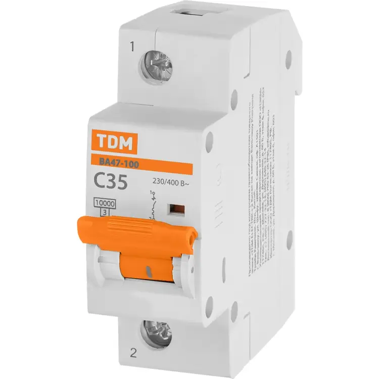 Автомат TDM ELECTRIC ВА47-100 1Р, 35 А, 10 кА, С SQ0207-0050