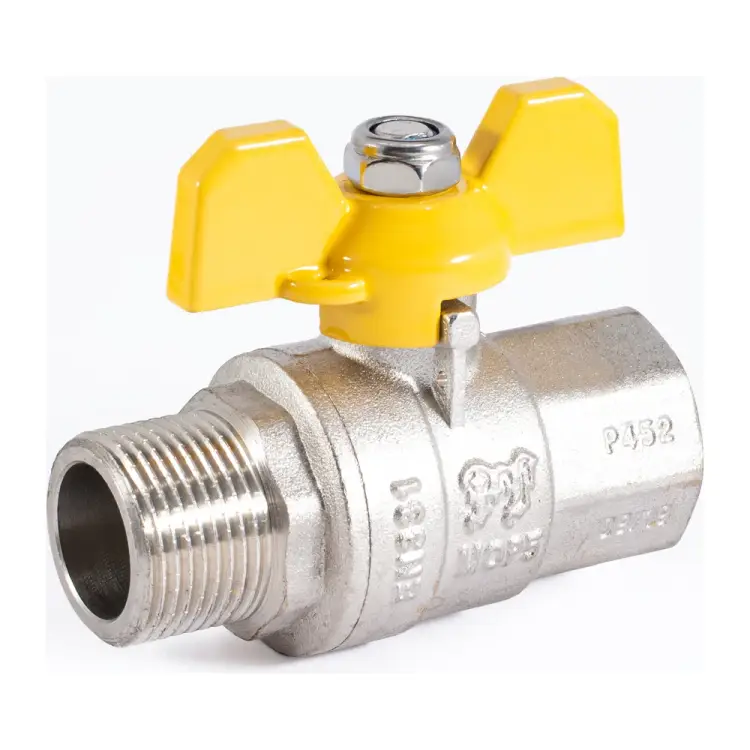 Шаровой кран для газа PROFACTOR в/н бабочка 3/4 дюйма PF GBV 337