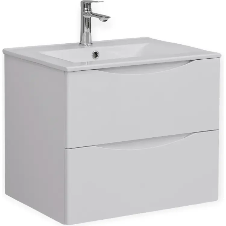 Подвесная тумба с раковиной BOND Cube T01605-S05W