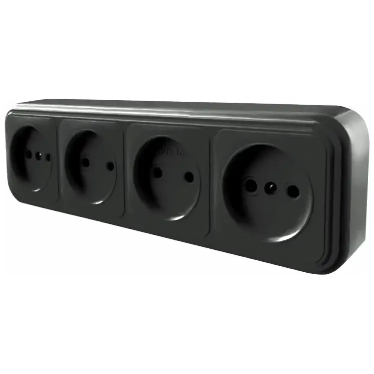 Четырехместная розетка STEKKER PST16-60-20 39702