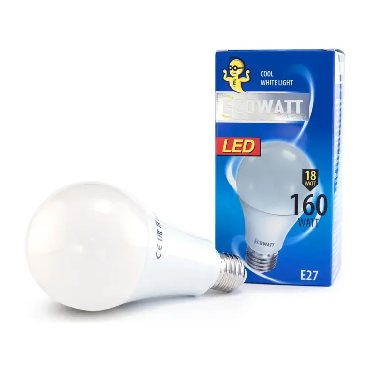 Светодиодная лампа ECOWATT A60, 230 В, 18 Вт, 4000K E27 4606400206149