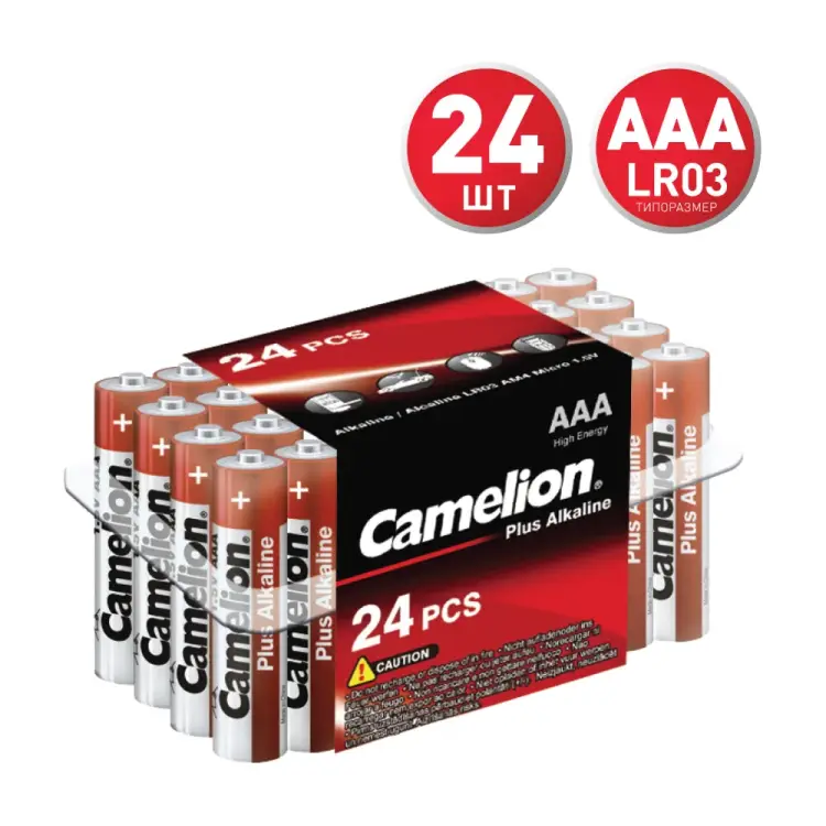Батарейка Camelion Plus Alkaline LR03 PB-24 1.5В 7615