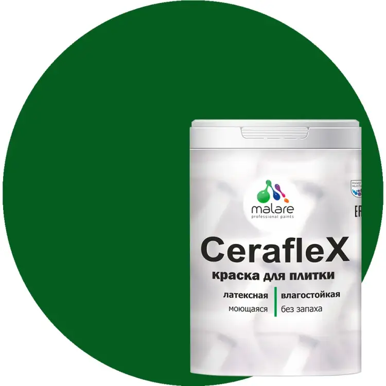 Латексная краска для кафельной и керамической плитки MALARE Ceraflex 2036774833566 Латексная краска для кафельной и керамической плитки MALARE Ceraflex 2036774833566