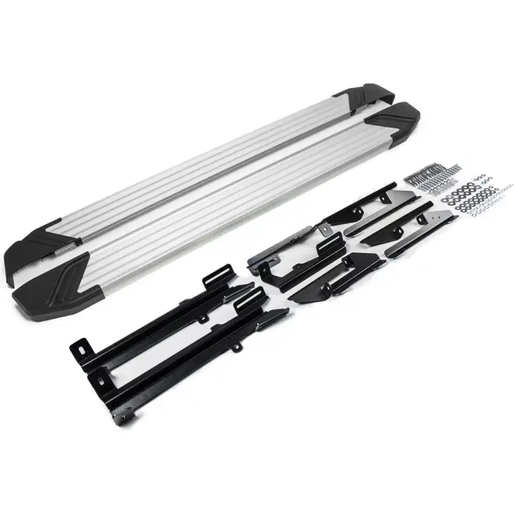 Автомобильные пороги для Nissan Murano Z52 2016-н.в. Rival Silver F180AL.4108.3