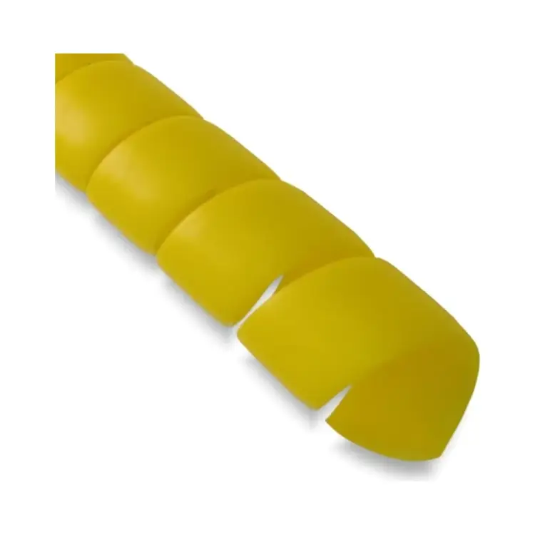 Спиральная пластиковая защита PARLMU HPS-32-F12, полипропилен высокой очистки, размер 32, плоская поверхность, цвет желтый, длина отрезка PR2201200