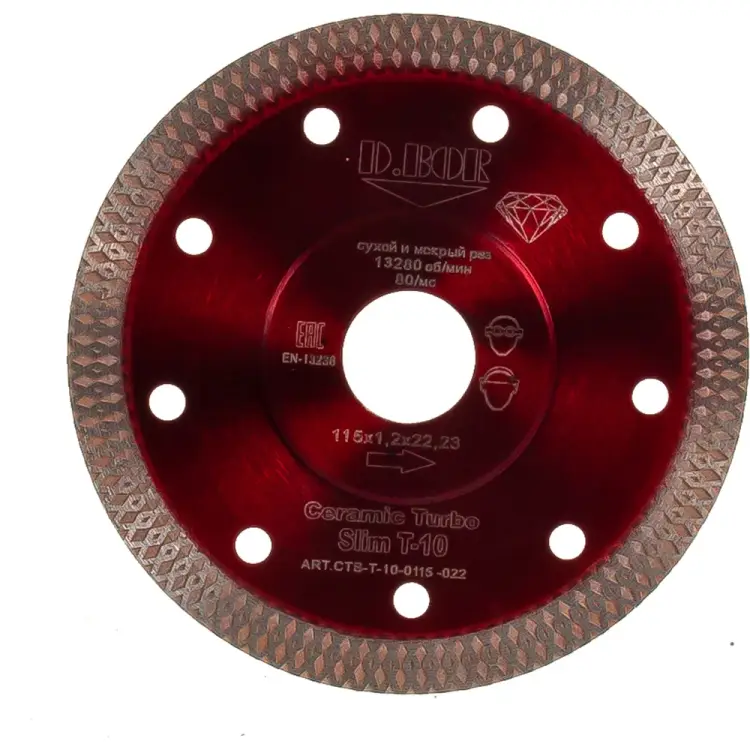 Диск алмазный D.BOR Ceramic Turbo Slim T-10 CTS-T-10-0115-022